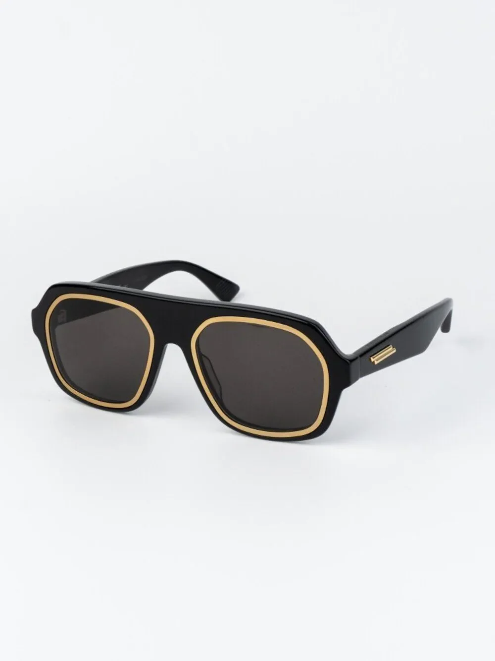 Bottega Veneta Women Sunglasses Black Grey Square BV1217S 001 NEW AUTHENTIC